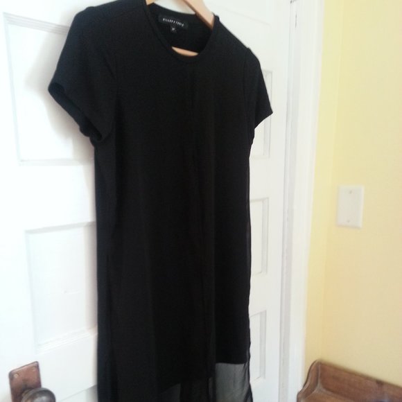 Willow & Thread black top tunic w/overlay - size S - Picture 5 of 7